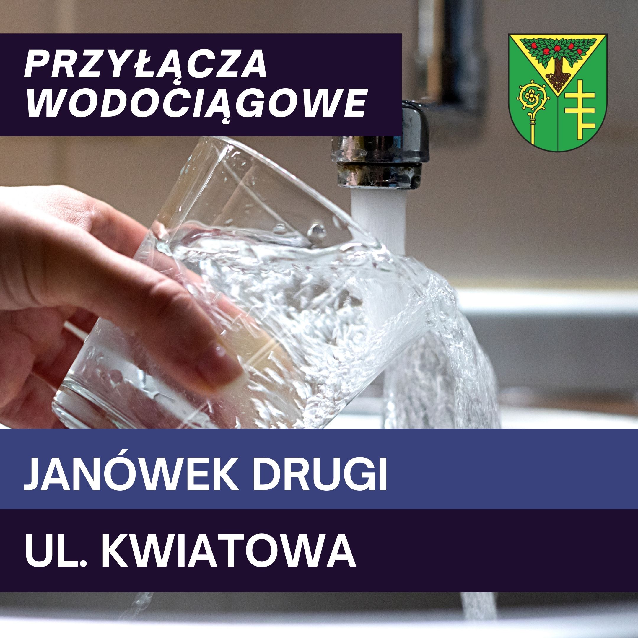 Przyłącza wodociągowe Infografika: Przyłącza wodociągowe, ul. Kwiatowa, Janówek Drugi